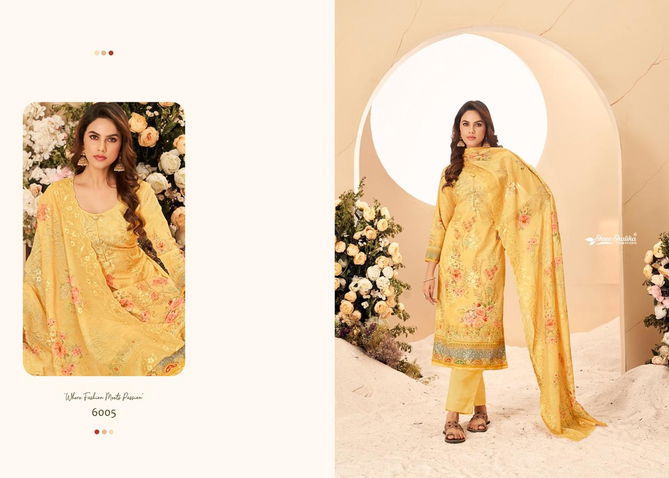 Mahajbeen Vol 6 By Shree Shalika Printed Embroidery Lawn Cotton Dress Material Wholesale Online
